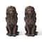 Glitzhome® 20.5" Guardian Sitting Lion Statue Set